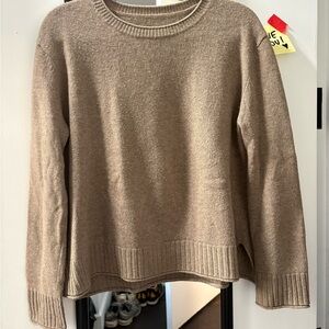Jenni Kayne Classic Crew Neck Sweater in Tan